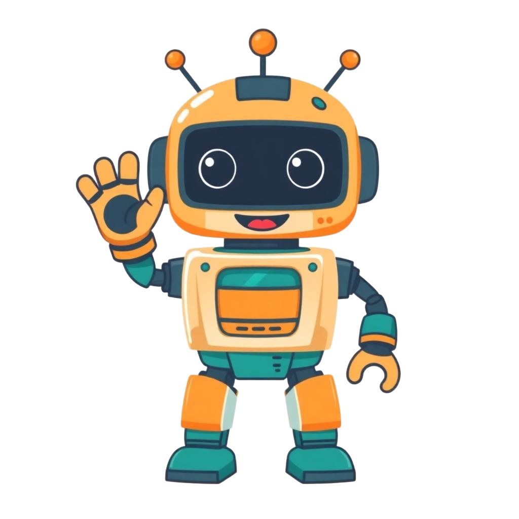 Friendly AI chatbot illustration